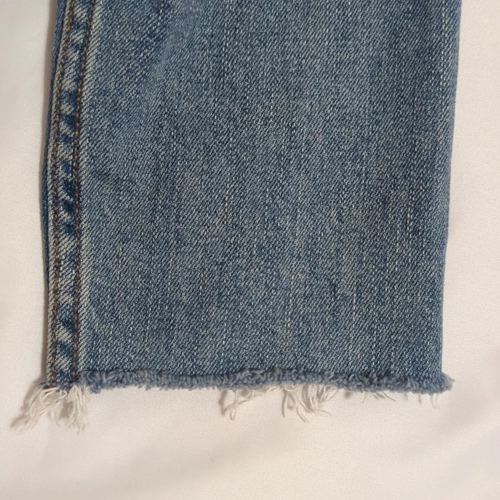 Old Navy MODIFIED Raw Hem Denim Trucker Jacket, Color Blue Size M - Picture 7 of 15